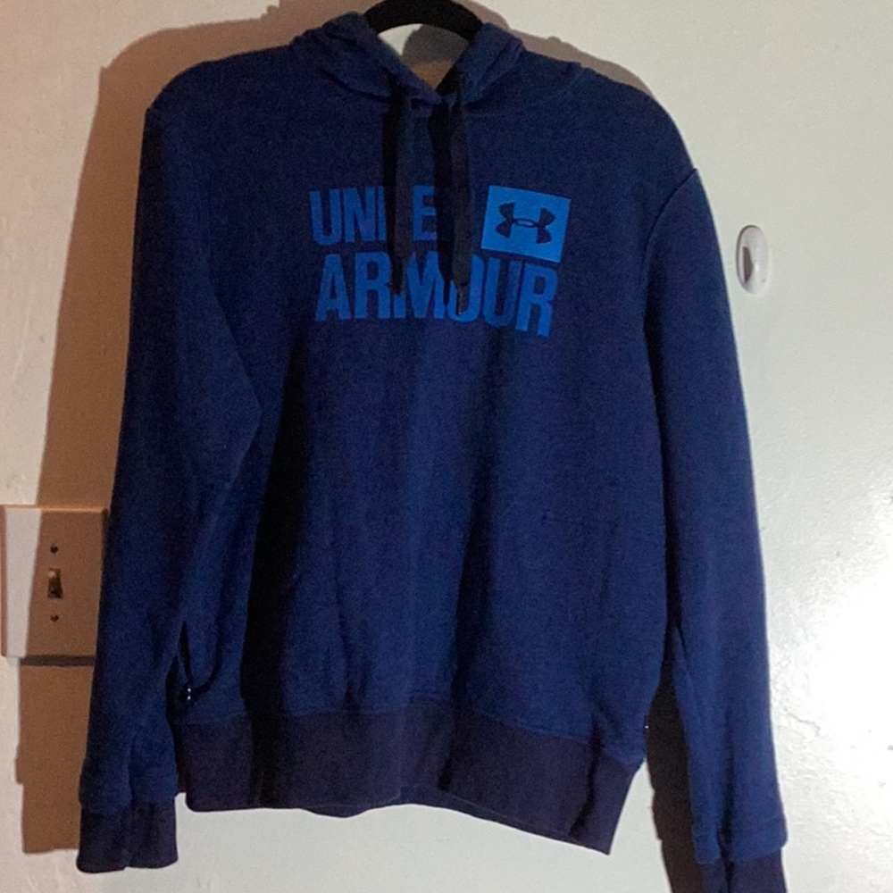 Under Amour blue hoodie.